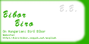 bibor biro business card